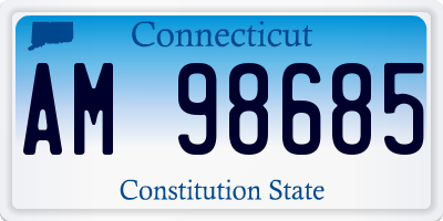 CT license plate AM98685