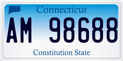 CT license plate AM98688
