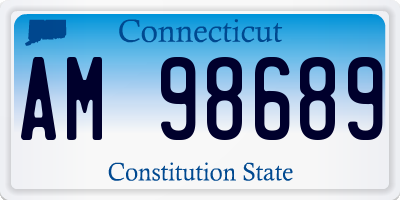 CT license plate AM98689