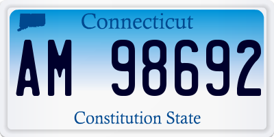 CT license plate AM98692