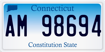 CT license plate AM98694