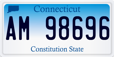 CT license plate AM98696