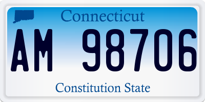 CT license plate AM98706