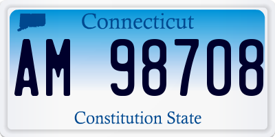 CT license plate AM98708