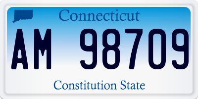 CT license plate AM98709