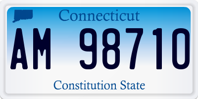 CT license plate AM98710