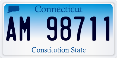 CT license plate AM98711