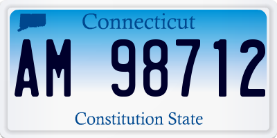 CT license plate AM98712