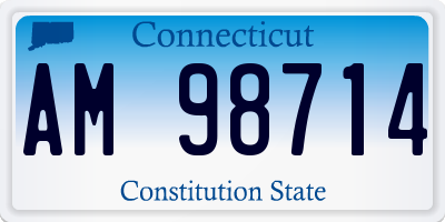 CT license plate AM98714