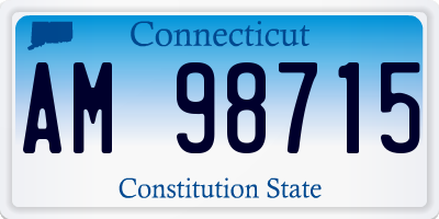 CT license plate AM98715