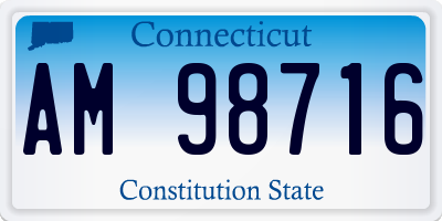 CT license plate AM98716