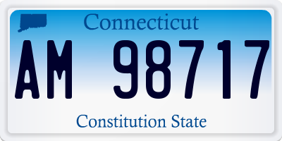 CT license plate AM98717