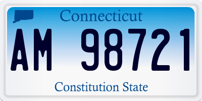 CT license plate AM98721