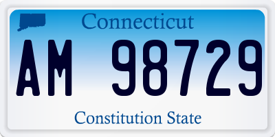 CT license plate AM98729