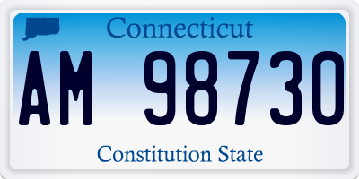 CT license plate AM98730
