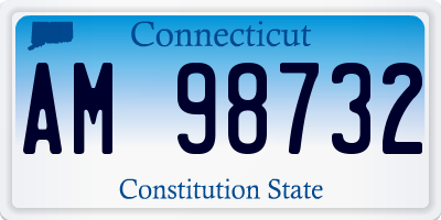 CT license plate AM98732