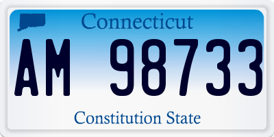 CT license plate AM98733