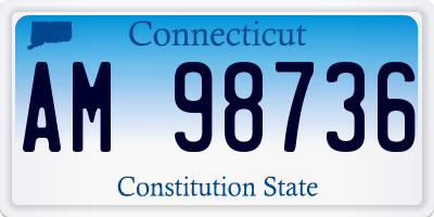CT license plate AM98736
