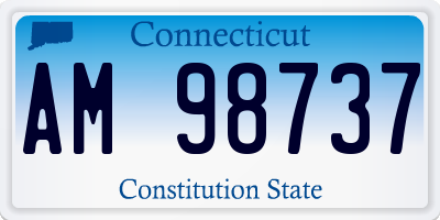 CT license plate AM98737