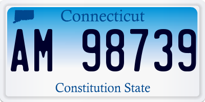 CT license plate AM98739