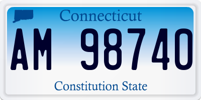 CT license plate AM98740