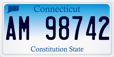 CT license plate AM98742