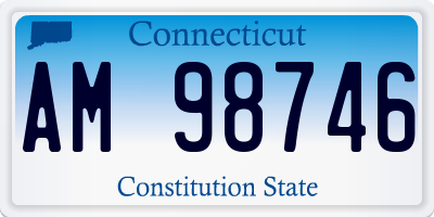CT license plate AM98746