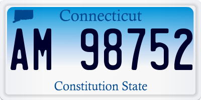 CT license plate AM98752