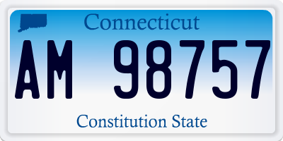 CT license plate AM98757