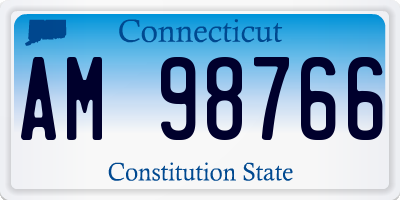 CT license plate AM98766