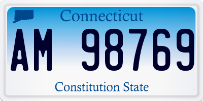 CT license plate AM98769