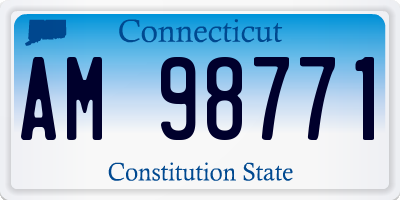 CT license plate AM98771