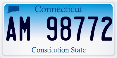 CT license plate AM98772