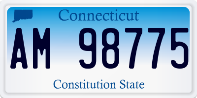 CT license plate AM98775