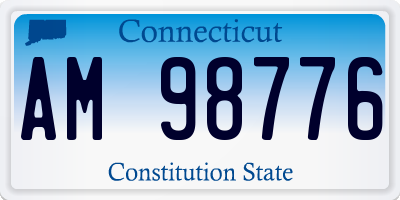 CT license plate AM98776