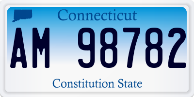 CT license plate AM98782