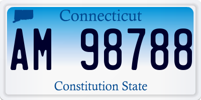 CT license plate AM98788