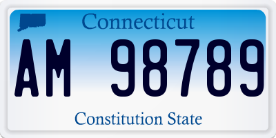 CT license plate AM98789