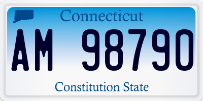 CT license plate AM98790