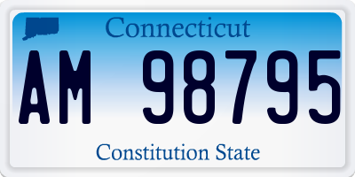 CT license plate AM98795
