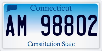 CT license plate AM98802