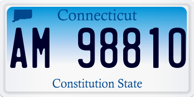 CT license plate AM98810
