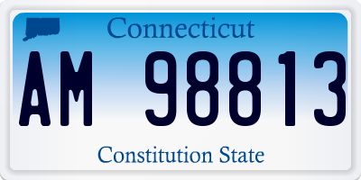 CT license plate AM98813