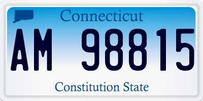 CT license plate AM98815