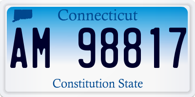 CT license plate AM98817