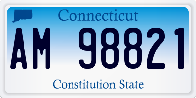 CT license plate AM98821