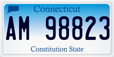 CT license plate AM98823