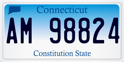 CT license plate AM98824