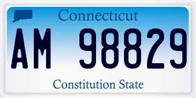 CT license plate AM98829