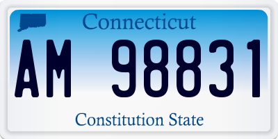 CT license plate AM98831